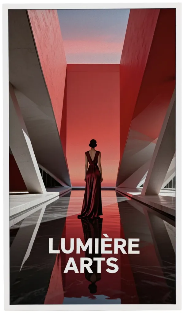 A Lumina display showing a full-colour poster